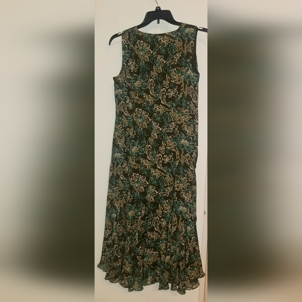 Liz Claiborne Sleeveless Maxi Slip Dress with Floral Pattern